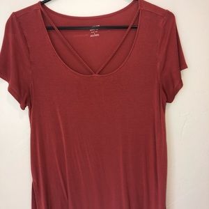 Pink Mossimo Cross-Front Top Size S